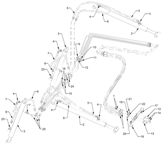 Front Loader Hydraulics Diagram and Parts List for 812 590100 Cub Cadet Lawn Tractor